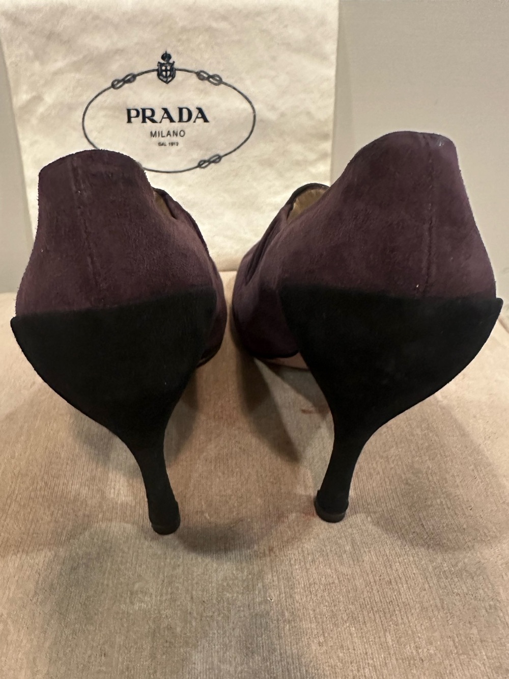Prada Pumps purple & black heels - Picture 6 of 9